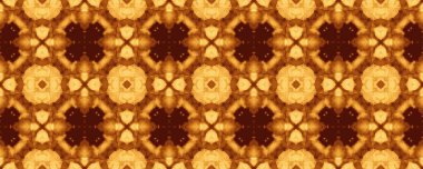 Sarı Lizbon Çiçeği Batik. American Geometric Floor. Hint Geometrik Desenli Döşeme. Geleneksel Sonsuz İkat. Kahve Etnik Çiçek Boho. Çamurlu, Kusursuz Şablon. Kahverengi Mürekkep