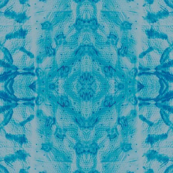 Cyan Tingido Art Pattern Cold Frost Design Azure Infinita Sem — Fotografia de Stock