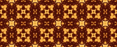 Kahverengi Lizbon Mozaik Çiçeği. Batı Geometrik Desen Ikat. Parlak Arapça Geometrik doku. Mystic Boya Suluboya. Etnik Çiçek Boyası Parıltısı. Arabesk Geometrik Mürekkebi. Sarı Çiçek Yazdırma