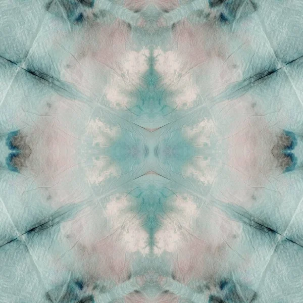 Groene Stropdas Dye Patroon Sea Aquarelle Texture Grijs Geborsteld Papier — Stockfoto