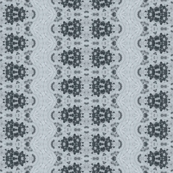 グレーのボヘミアン柄 グレーの幾何学的バティック シームレスな水彩カーペットパターンシームレスストライプイカットブラシ 波浪波 グレーのボヘミアンテクスチャ 民族幾何学的ブラシ — ストック写真