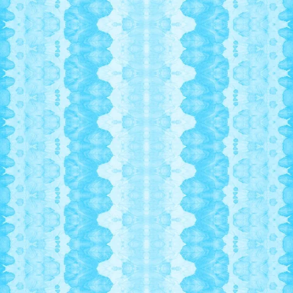 Beyaz Kravat Boyası Mavi Geometrik Zig Sky Print Beyaz Kabile — Stok fotoğraf