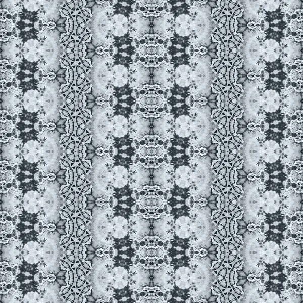 Gray Color Bohemian Pattern Seamless Stripe Ikat Brush Gray Colour — Stock Photo, Image