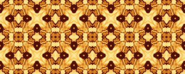 Sarı uçsuz bucaksız İspanyol dokusu. Yaşlanmış Çiçek İkat. Hint Geometrik Batik Boyası. Geleneksel Etnik Döşeme. Soyut Geometrik Döşeme. Hafif Batı Kusursuz Çiçeği. Kahverengi Etnik Yazdırma