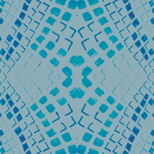 Teal Stripe Print Bright Frost Design Frost Endless Ornament Albă — Fotografie, imagine de stoc