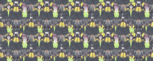 緑のパターン シームレスなアート オールド スパッター 黄色のぬれた絹 緑のペイントブラシ生地しわスプラッタ 灰色の灰色のストローク イエロー モダン グラウンジ — ストック写真