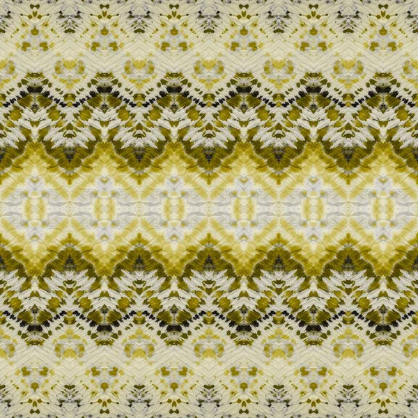 グレー染めのテクスチャ ゴールデン 灰色のボヘミアンストライプ 黄色の部族バティック オレンジブラシ ホワイト ブラシ ボホアブストラクト 金の地理Zigzag黄色の幾何学的なジグ グレー — ストック写真