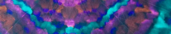 Tie Dye Neon Abstract Aquarel Blauwe Streep Geverfd Aquarel Patroon — Stockfoto
