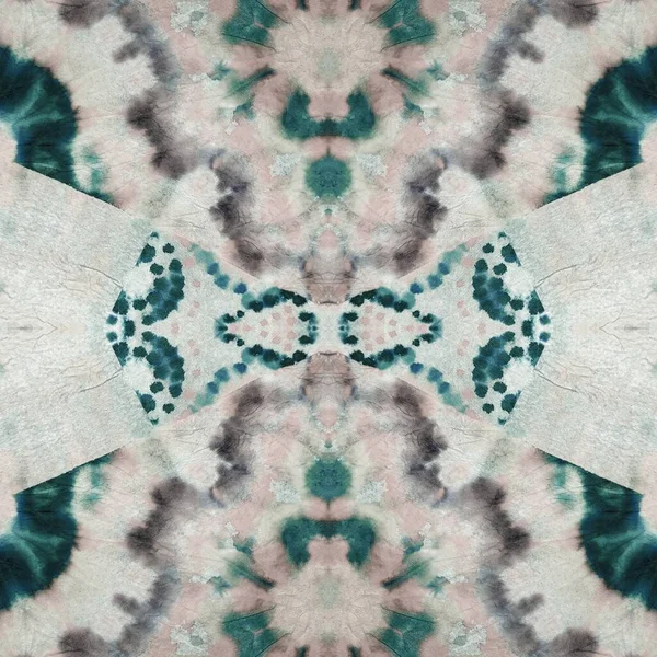 White Tie Dye Batik Mint Brushed Silk Winter Seamless Pattern — Stockfoto