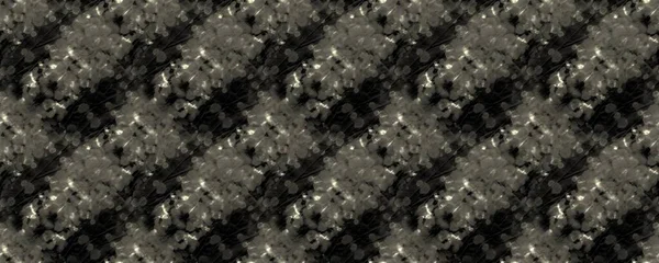 White Pattern Wash Textile Black Fabric Repeat Black Dyed Blob — Stockfoto