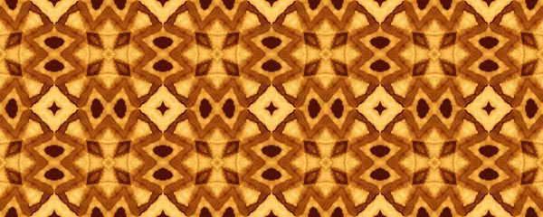 Diseño Floral Adornado Marrón Marruecos Mosaic Ink Movimiento Geométrico Batik — Foto de Stock