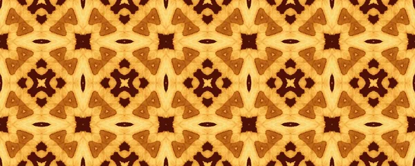 Yellow Morocco Mosaic Design Light Floral Batik Print Sunny Motion — Fotografia de Stock