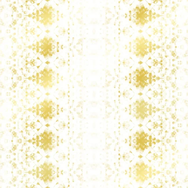 Peinture Jaune White Dye Print Peinture Abstraite Texture Boho Zig — Photo