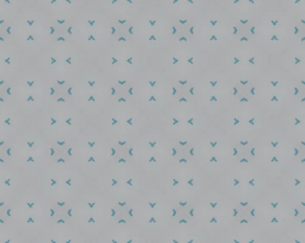 Turecki Quatrefoil Design Niebieska Podłoga Etniczna Biały Wzór Kwiatowy Ikat — Zdjęcie stockowe
