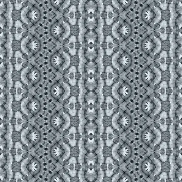 Szary Wzór Czeski Kolor Etniczny Batik Geometryczny Bezproblemowy Druk Boho — Zdjęcie stockowe