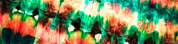 Tie Dye Neon Verloop Aquarel Rood Gestreept Aquarelpatroon Geverfd Groen — Stockfoto