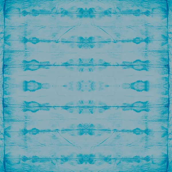 Teal Creative Tie Dye Orange Icy Bakgrund Azure Geometriska Upprepa — Stockfoto
