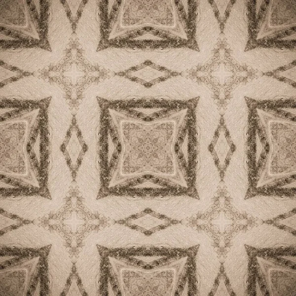 Geometrische Vorlage Tinte Blume Scratch Vorhanden Graubraune Textur Beige Line — Stockfoto