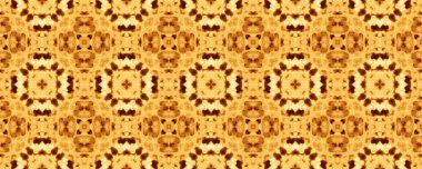 Kahverengi Hint Etnik dokusu. Çiçek kiremitini parlat. Çamurlu İspanyol Dörtlüsü Çiçeği. Yanardöner Sonsuz Döşeme. Soyut Geometrik Yazdırma. Parlayan Geometrik Batik Boho. Sarı Etnik Mürekkep