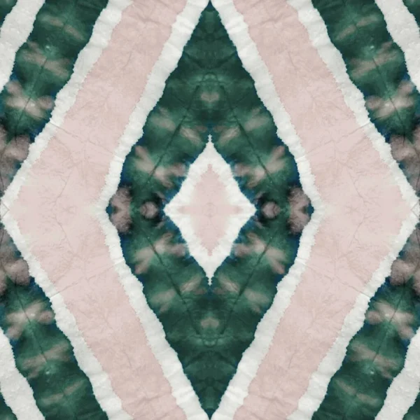 Menta Tie Dye Design Pintura Verde Aquarelle Cyan Seamless Zigzag —  Fotos de Stock