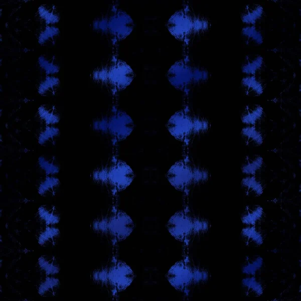 Denim Boho Textile Abstrato Tingido Azul Pintura Tinta Azul Escova — Fotografia de Stock