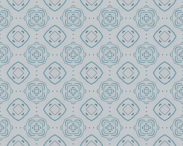 白ポルトガル語エンドレスフロア 青いスペインのロシアの花 青い花の床 ブルー エスニック パターン ボヘミアン幾何学的な花タイル 幾何学的バティックプリントをオーナー アラビア語のシームレスなデザイン — ストック写真