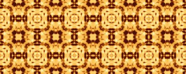 Sarı İspanyol Etnik Batik. Kabile Geometrik Düzen Katları. Arabesk Mozaik Mürekkebi. Parlak Süs Şablonu. Aquarelle Geometric Tile. Yaşlanmış Çiçek İkat. Kahverengi Etnik Yazdırma