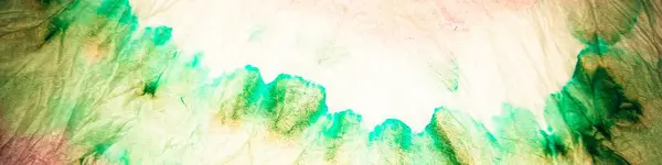 Krawatte Dye Neon Abstraktes Aquarell Multi Color Stripe Green Effect — Stockfoto