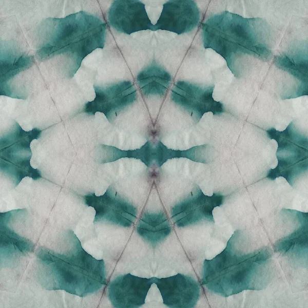 Beyaz Kravat Boyası Sea Geometric Tekrarla Gri Efekt Grunge Yeşil — Stok fotoğraf