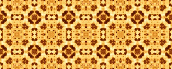 イエロー ウェスタン エンドレス デザイン ボヘミアン ロシア タイル 砂の部族のQuadrefoilテクスチャ モロッコ Geometric — ストック写真