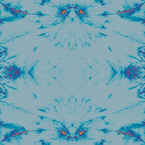 Blauer Streifen Batik Freeze Textured Design Snowy Endless Nahtlos Snow — Stockfoto