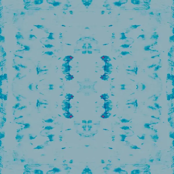 Avfyra Creative Tie Dye Vitt Frostmönster Azure Upprepa Motivet Snöig — Stockfoto