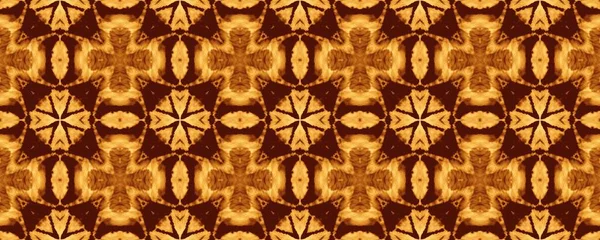 Yellow Spanish Mystic Texture Dark Ethnic Flower Ikat Bright Tribal — Stock Photo, Image