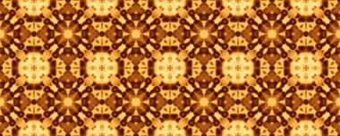 Sarı Süslü Sonsuz Çiçek. Soyut Geometrik Kat. Kırsal İspanyol Kusursuz Düzeni. Asit Çiçeği Boho. Morocco Mozaik Boho. Parlayan Geometrik Desen Boyası. Kahverengi Etnik mürekkep