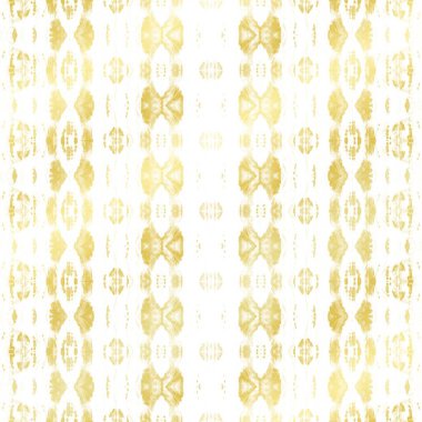 Lüks Baskı. Beyaz Boho Tekstil. Altın kravat boyası baskısı. Altın boyalı suluboya. Bohem Stripe Zig. Hafif Geo Fırçası. Parlak Boyalı Kravat Boyası. Altın boyalı boya. Beyaz Bohem Zag. Altın Boyalı Zigzag