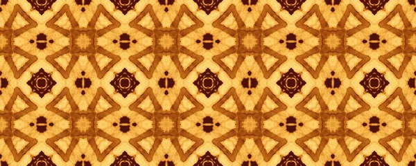 Brun Marocko Etnisk Design Marockanska Geometriska Boho Lera Etniska Batik — Stockfoto