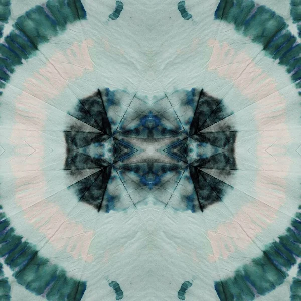 Witte Stropdas Dye Print Grijze Aquarel Inkt Geborsteld Materiaal Geometrische — Stockfoto