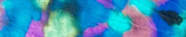 Орієнтальний Водяний Колір Tie Dye Neon Oriental Watercolor Блакитна Смуга — стокове фото