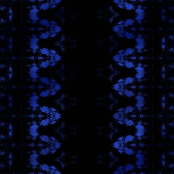 Blue Bohemian Zig Black Dyed Abstract Blue Geo Texture Zag — Foto Stock