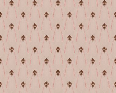 Zarif Boya. Kusursuz Kağıt Çizim. Kahverengi Grafik Boyası. Coğrafi çizim dokusu. El Baskısı. El şablonu. Çizim çizimi. Renkli mürekkep deseni. Kaba Şablon. Renkli Geometrik Tasarım