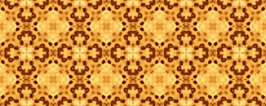 Sarı Türk Çiçek dokusu. Sunny Ethnic Flower Ikat. Yıllanmış Kabile Süsü Tasarımı. Aquarelle Geometrik Yazdırma. Parlayan Geometrik Desen Döşemesi. Oriental Mozaik döşemesi. Kahverengi Çiçek Yeri