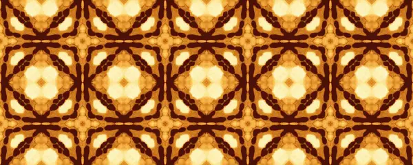 Amarelo Espanhol Mosaic Textura Tinta Floral Oriental Telha Batik Geométrica — Fotografia de Stock
