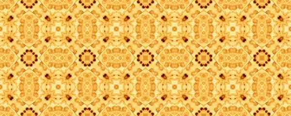 ブラウン モーション エスニック バティック 泥インド幾何学的テクスチャ ウズベキスタン幾何学フロア モロッコの神秘的な星 三角幾何学的バティックペイント ロシアの花のタイル 黄民族インク — ストック写真
