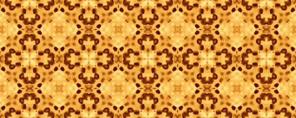 Sarı Türk Çiçek dokusu. Sunny Ethnic Flower Ikat. Yıllanmış Kabile Süsü Tasarımı. Aquarelle Geometrik Yazdırma. Parlayan Geometrik Desen Döşemesi. Oriental Mozaik döşemesi. Kahverengi Çiçek Yeri