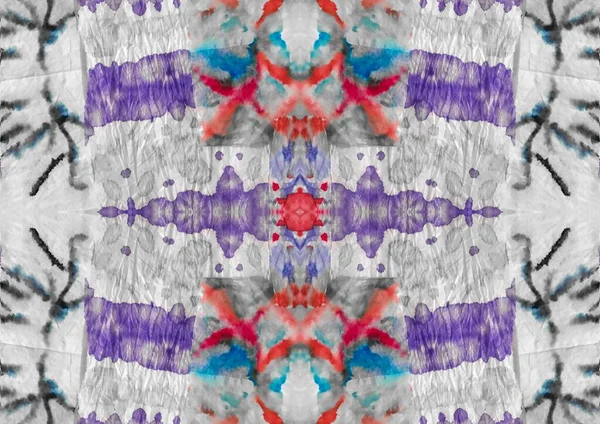 Krawattenfärbemittel Waschen Graurotes Muster Roter Veilchenaufnäher Roter Patchwork Acryltropfen Subtiler — Stockfoto