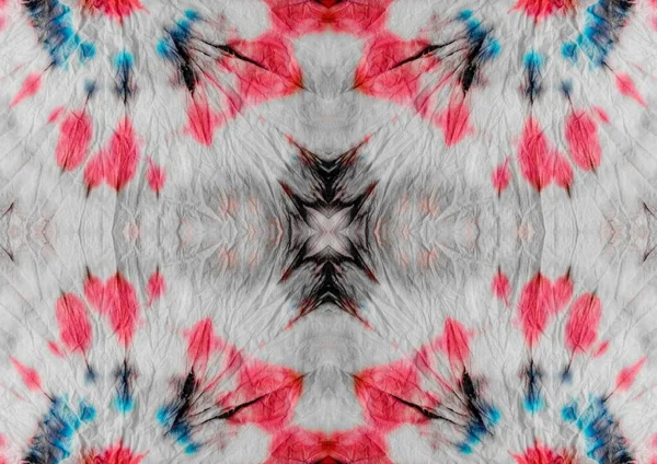 Roter Farbfleck Wash Ink Texture Vorhanden Krawattenfärbemittel Boho Abstrakter Schwamm — Stockfoto