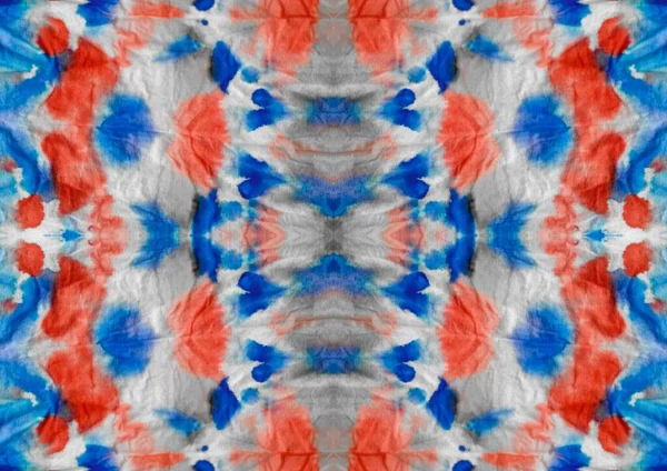 Γαλάζιο Γρανάζι Ιτιάς Υγρή Υδατογραφία Σχεδιασμένη Υφή Κόκκινο Υδατογραφία Tie — Φωτογραφία Αρχείου