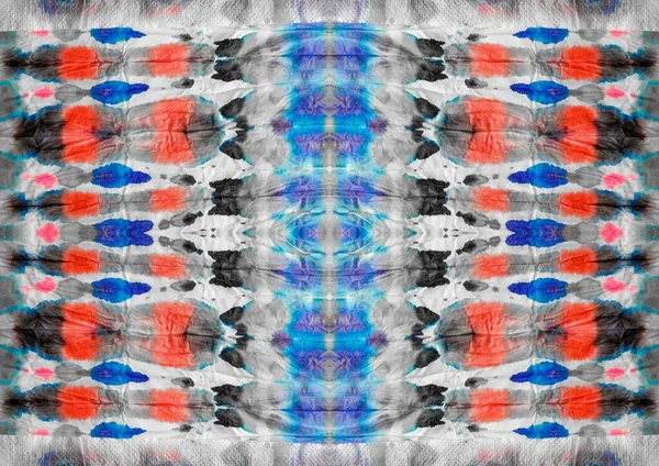 Blå Rött Mönster Tvätta Abstrakt Mark Gray Tie Dye Effect — Stockfoto