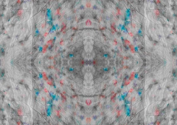 灰色无缝点 洗领带 领带染料洗净无缝制的帆布 蓝色的红色图案 紫罗兰波希米亚灰色图案 艺术梯度摘要外溢 墨色污迹 Geo Geometric Shibori — 图库照片