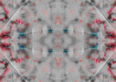 Kırmızı Geometrik Akrilik İşaretli. Boyalı Boho Soyut Efekti. Parlak Suluboya Pastel Splotch. Mürekkep Su Şekli. Mavi kravat boyalı Grunge. Islak Soyut Sıçrama. Gri Noktasız. Kırmızı Deseni Yıka.